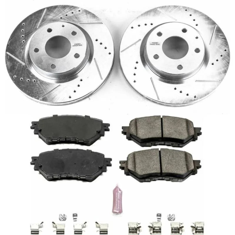 Power Stop Front Z23 Evolution Sport Brake Kit fits 2017-2018 Mazda 3 Grand Touring - Main Product View