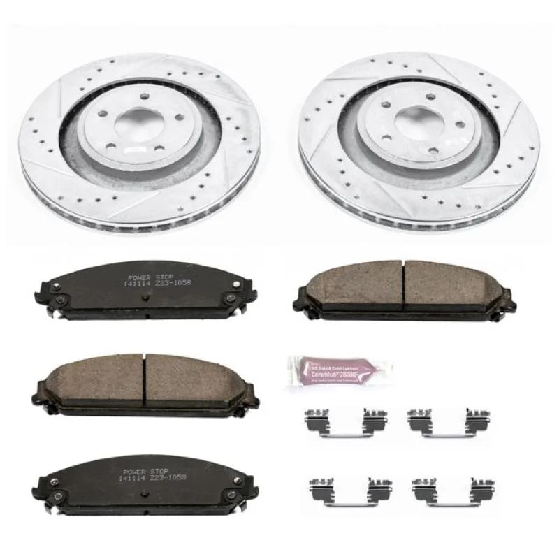Power Stop Front Z23 Evolution Sport Brake Kit fits Chrysler 200 / 2013 2014 Chrysler 200 LIMITED / 2013 2014 Dodge AVENGE...