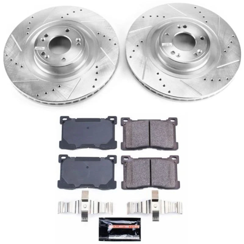 Power Stop Front Z23 Evolution Sport Brake Kit fits Hyundai Equus / 2012-2016 Hyundai Equus Signature / 2016 Kia K900 V6 L...