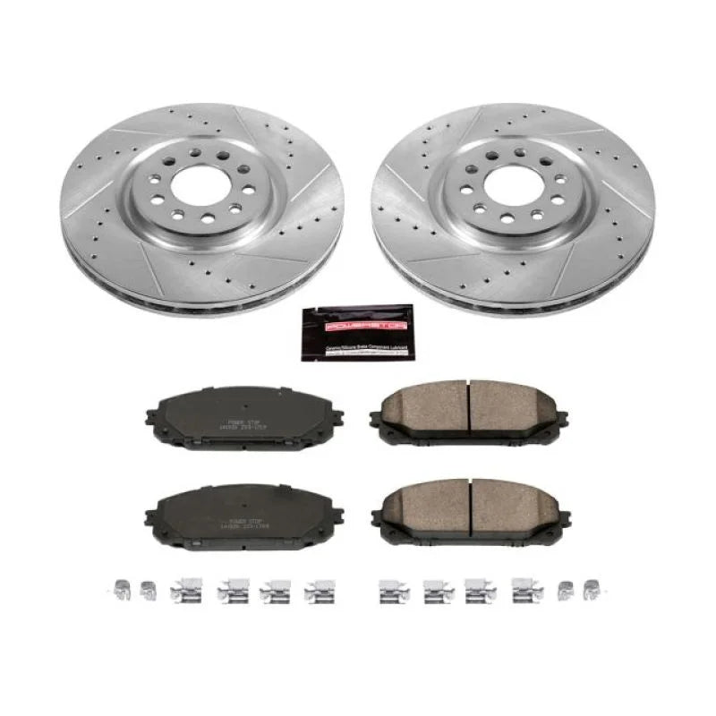 Power Stop Front Z23 Evolution Sport Brake Kit fits Jeep Cherokee / 2016 Jeep Cherokee 75TH Anniversary / 2014-2016 Jeep C...