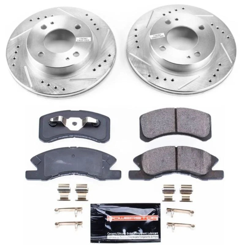 Power Stop Front Z23 Evolution Sport Brake Kit fits Mitsubishi Mirage / 2014-2015 Mitsubishi Mirage DE / 2015 Mitsubishi M...