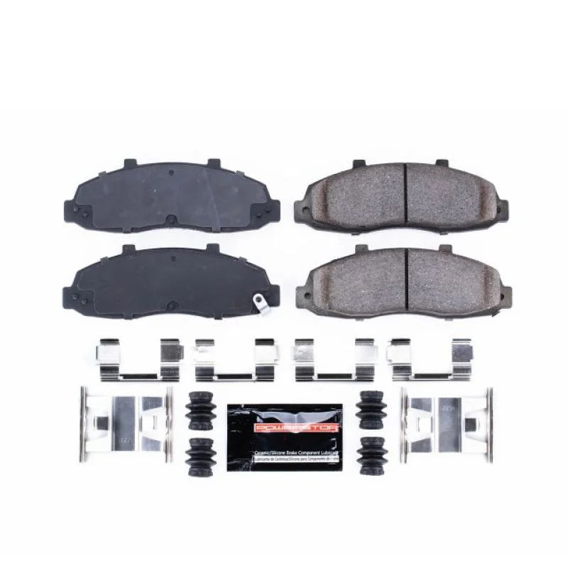 Power Stop Front Z23 Evolution Sport Brake Pads w/Hardware fits 1997-2000 Ford F-150 / 2000-2003 Ford F-150 Harley-Davidso...