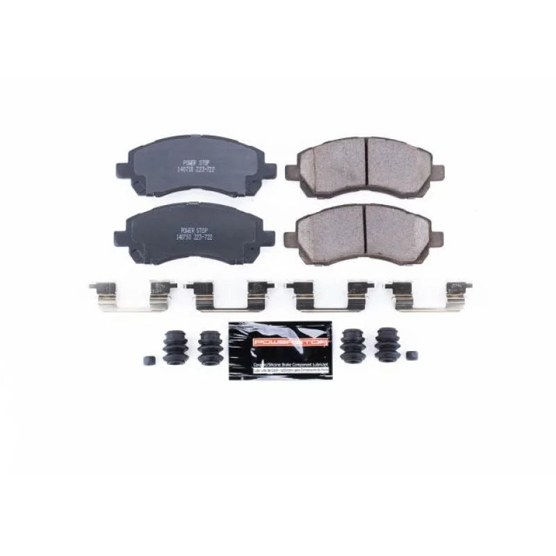 Power Stop Front Z23 Evolution Sport Brake Pads w/Hardware fits 1997-2001 Subaru Impreza / Legacy - Main Product View