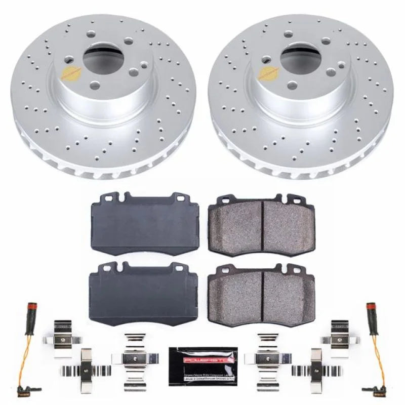 Power Stop Front Z23 Evolution Sport Coated Brake Kit fits 2003-2006 Mercedes-Benz SL500 - Main Product View