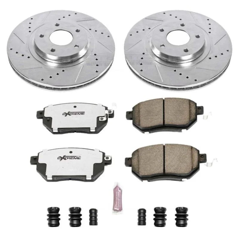 Power Stop Front Z26 Street Brake Kit fits 2003-2005 Infiniti FX35 / 2003-2005 Infiniti FX45 / 2005 2006 Nissan Altima SE-...