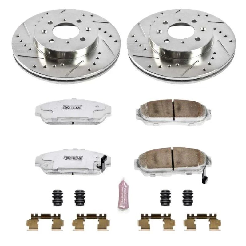 Power Stop Front Z26 Street Warrior Brake Kit fits 1994-2001 Acura Integra GS-R / 1997-2001 Acura Integra GS / 1994-1998 A...