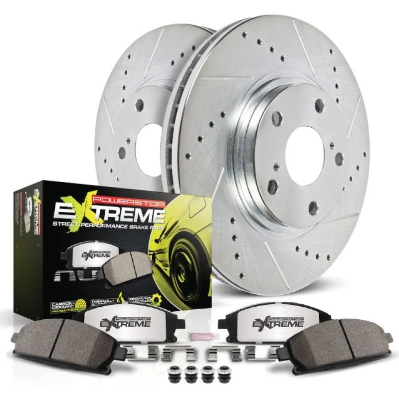 Power Stop Front Z26 Street Warrior Brake Kit fits 1999-2005 Porsche 911 / Boxster - Side View