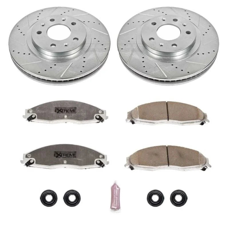 Power Stop Front Z26 Street Warrior Brake Kit fits 2003-2007 Cadillac CTS / 2003 Cadillac CTS Luxury - Main Product View