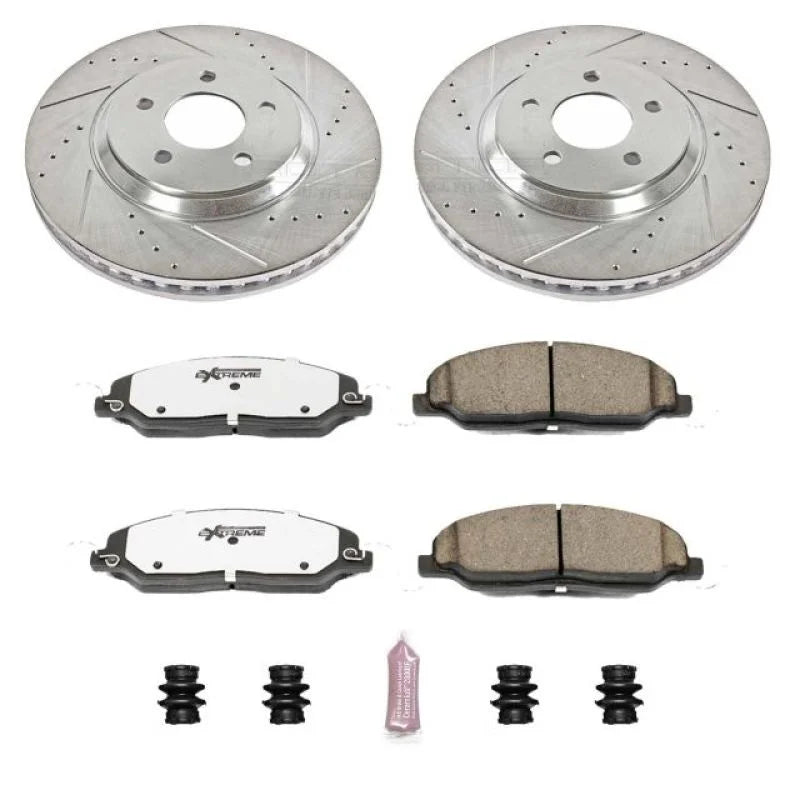 Power Stop Front Z26 Street Warrior Brake Kit fits 2005-2010 Ford Mustang - Main Product View