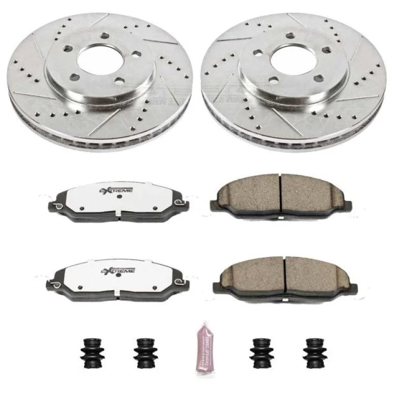 Power Stop Front Z26 Street Warrior Brake Kit fits 2005-2010 Ford Mustang - Main Product View