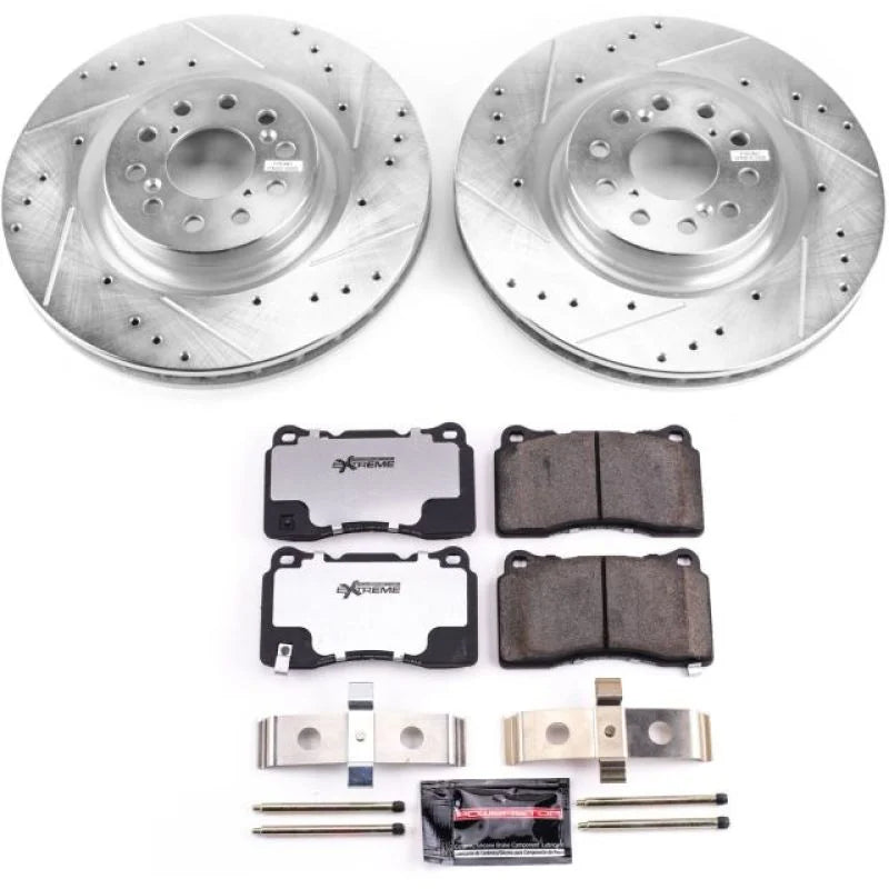 Power Stop Front Z26 Street Warrior Brake Kit fits 2017-2019 Honda Civic Type R - Main Product View