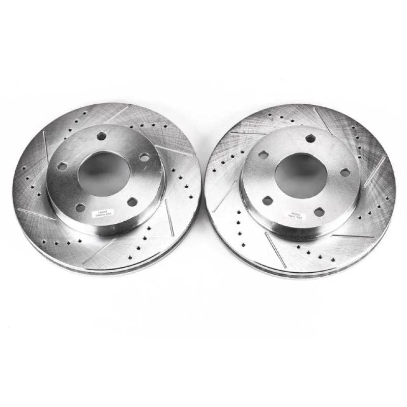 Power Stop Front or Rear Evolution Drilled & Slotted Rotors - Main Product View