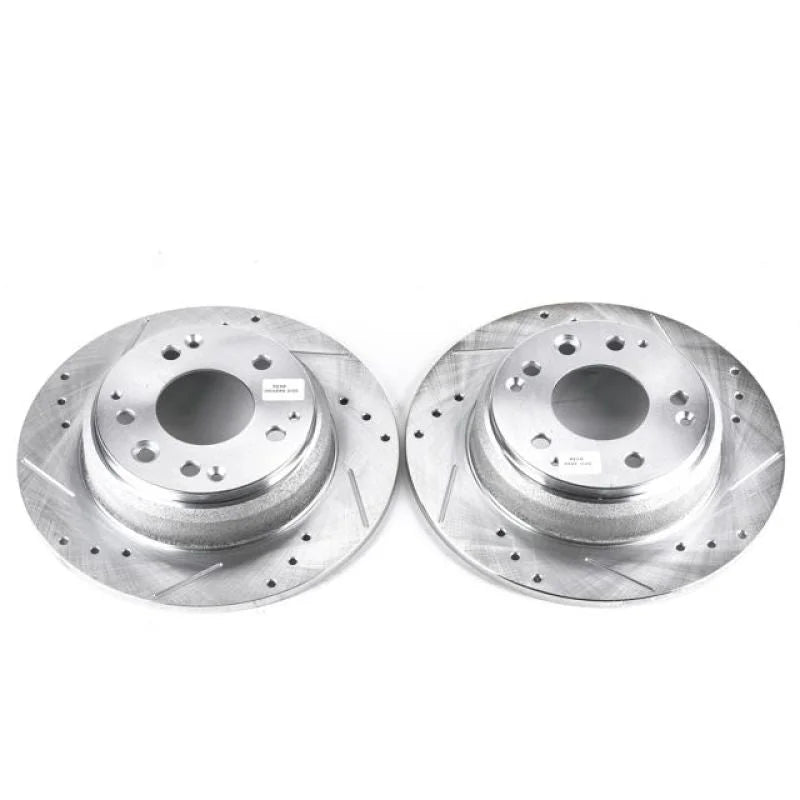 Power Stop Rear Drilled & Slotted Rotors Pair fits 1991-1993 Acura Legend / 1994 1995 Acura Legend GS / 1991-1995 Acura Le...