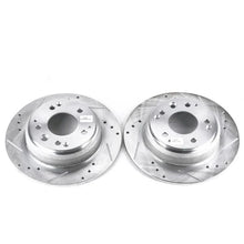 Load image into Gallery viewer, Power Stop Rear Drilled &amp; Slotted Rotors Pair fits 1991-1993 Acura Legend / 1994 1995 Acura Legend GS / 1991-1995 Acura Le...