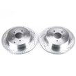 Load image into Gallery viewer, Power Stop Rear Drilled &amp; Slotted Rotors Pair fits 2003-2012 Infiniti FX35 / 2013 Infiniti FX37 / 2003-2008 Infiniti FX45 ...