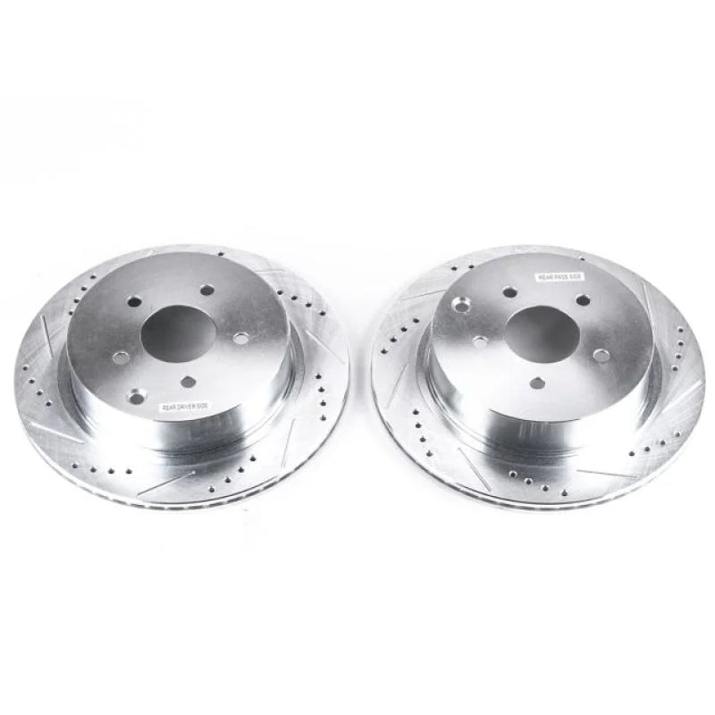 Power Stop Rear Drilled & Slotted Rotors Pair fits 2003-2012 Infiniti FX35 / 2013 Infiniti FX37 / 2003-2008 Infiniti FX45 ...