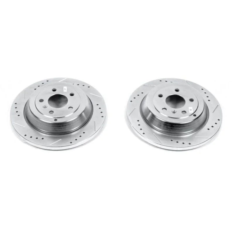 Power Stop Rear Drilled & Slotted Rotors Pair fits 2007-2009 Mercedes-Benz ML320 / 2006-2011 Mercedes-Benz ML350 / 2010 20...