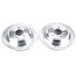 Load image into Gallery viewer, Power Stop Rear Drilled &amp; Slotted Rotors Pair fits 2009-2016 Hyundai Genesis 3.8L / 2009-2012 Hyundai Genesis 4.6L / 2012-...