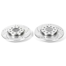 Load image into Gallery viewer, Power Stop Rear Drilled &amp; Slotted Rotors Pair fits 2015-2017 Chrysler 200 / 2015-2017 Chrysler 200 C / 2014-2022 Jeep Cher...