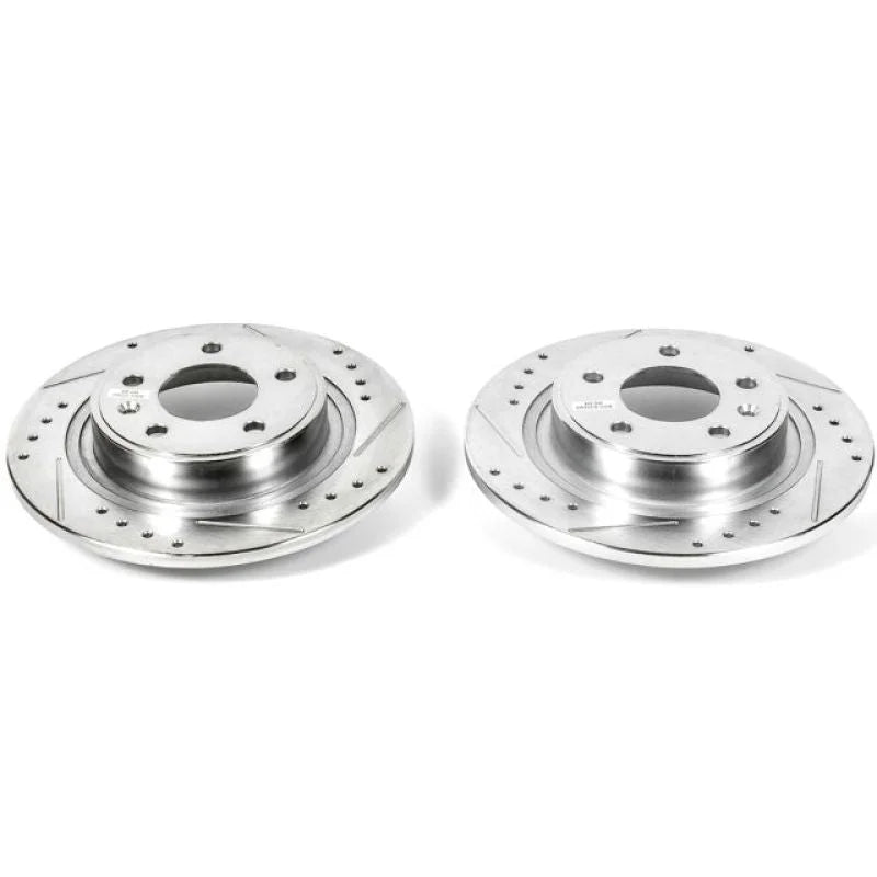 Power Stop Rear Drilled & Slotted Rotors Pair fits 2016-2019 Buick Cascada / 2012-2017 Buick Verano / 2012-2016 Buick Vera...