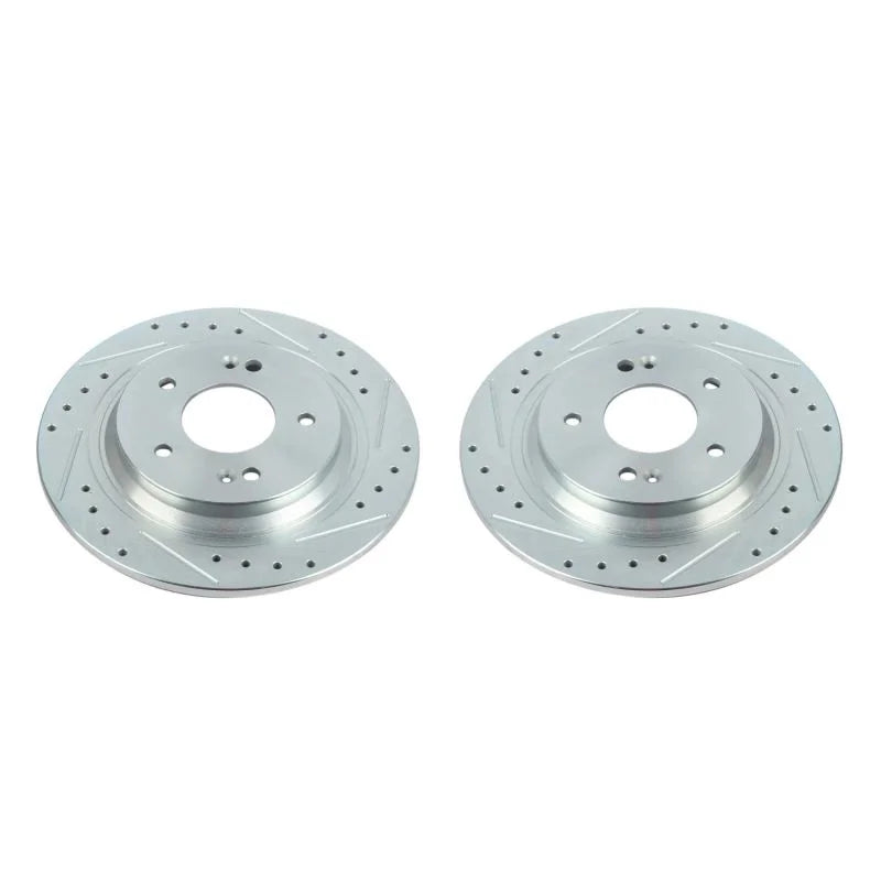 Power Stop Rear Drilled & Slotted Rotors Pair fits 2018-2023 Hyundai Kona / 2022 2023 Hyundai Kona N / 2021-2024 Kia Seltos