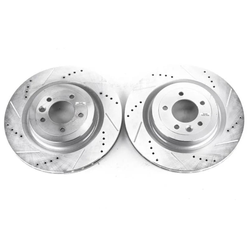 Power Stop Rear Drilled & Slotted Rotors Pair fits 2021-2025 land Rover Defender 110 / 2023-2025 land Rover Defender 130 /...