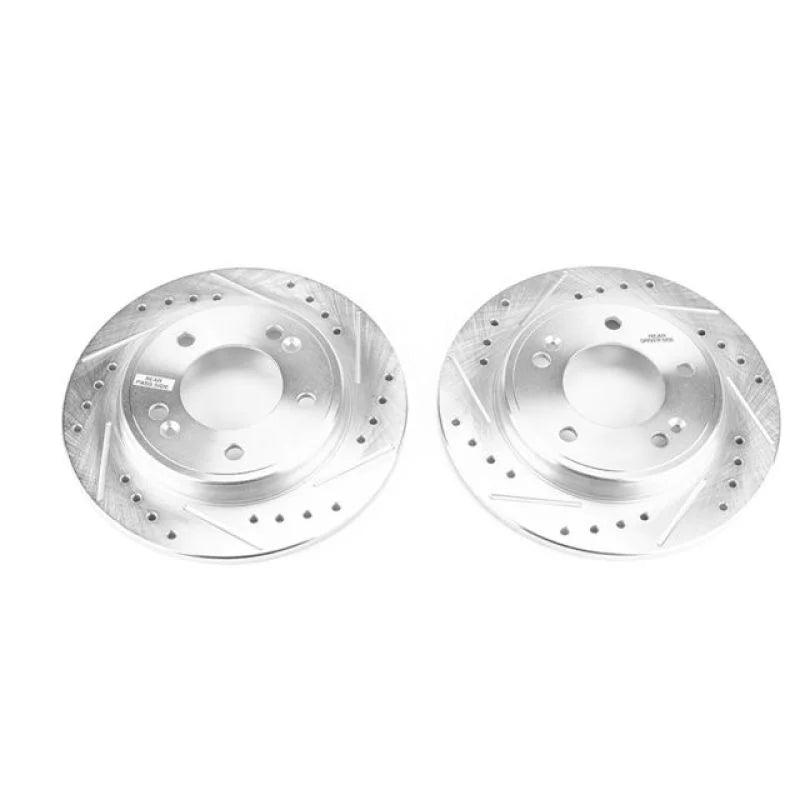 Power Stop Rear Drilled & Slotted Rotors Pair fits 2022-2025 Hyundai Elantra Blue / 2017-2025 Hyundai Elantra / 2017-2025 ...
