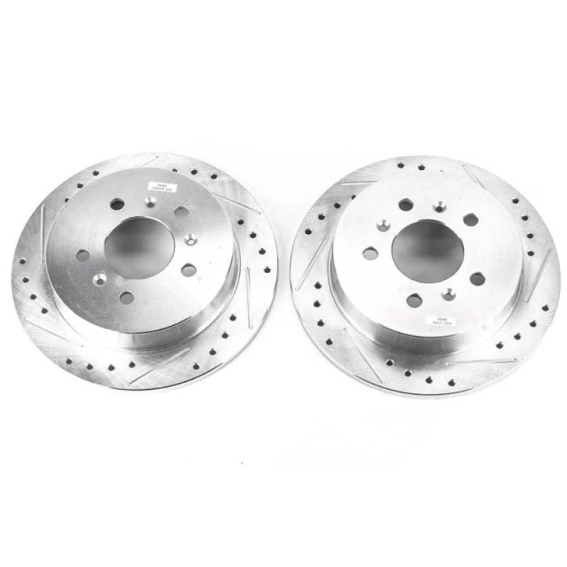 Power Stop Rear Drilled & Slotted Rotors Pair fits Buick Allure / 2009 Buick LaCrosse CX / 2008 2009 Buick LaCrosse Super ...