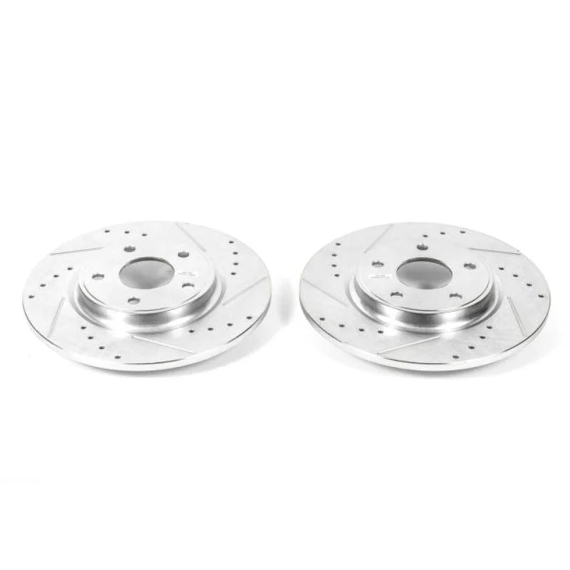 Power Stop Rear Drilled & Slotted Rotors Pair fits Chrysler Town / 2012-2016 Chrysler Town & / 2023 Dodge DURANGO SRT / 20...