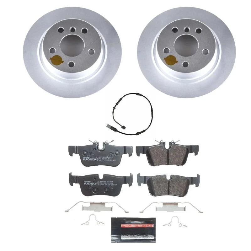 Power Stop Rear Euro-Stop Brake Kit fits 2020-2024 Mini Cooper / 2016-2024 Mini Cooper Clubman / 2017-2024 Mini Cooper Cou...