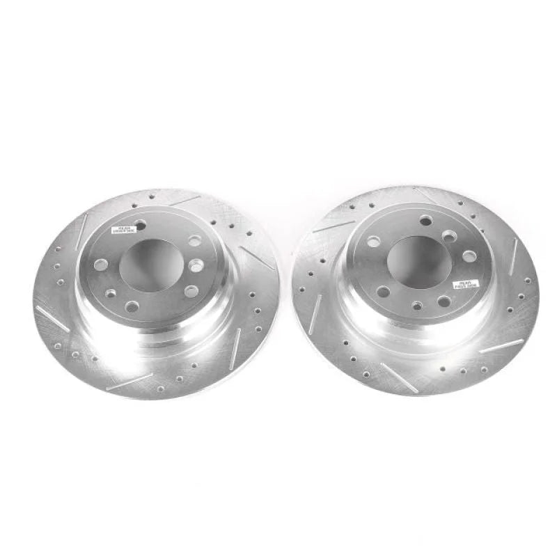 Power Stop Rear Evolution Drilled & Slotted Rotors - Main Product View