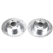 Load image into Gallery viewer, Power Stop Rear Evolution Drilled &amp; Slotted Rotors - Main Product View