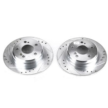 Load image into Gallery viewer, Power Stop Rear Evolution Drilled &amp; Slotted Rotors - Main Product View