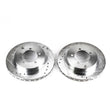 Load image into Gallery viewer, Power Stop Rear Evolution Drilled &amp; Slotted Rotors - Main Product View