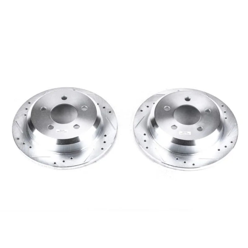 Power Stop Rear Evolution Drilled & Slotted Rotors - Pair fits 1993-1998 Jeep Grand Cherokee - Main Product View