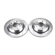 Load image into Gallery viewer, Power Stop Rear Evolution Drilled &amp; Slotted Rotors - Pair fits 1994-1995 BMW 540I / 1991-1993 BMW M5 - Main Product View