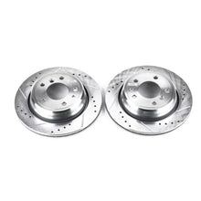 Load image into Gallery viewer, Power Stop Rear Evolution Drilled &amp; Slotted Rotors - Pair fits 1994-1995 BMW 540I / 1991-1993 BMW M5 - Main Product View