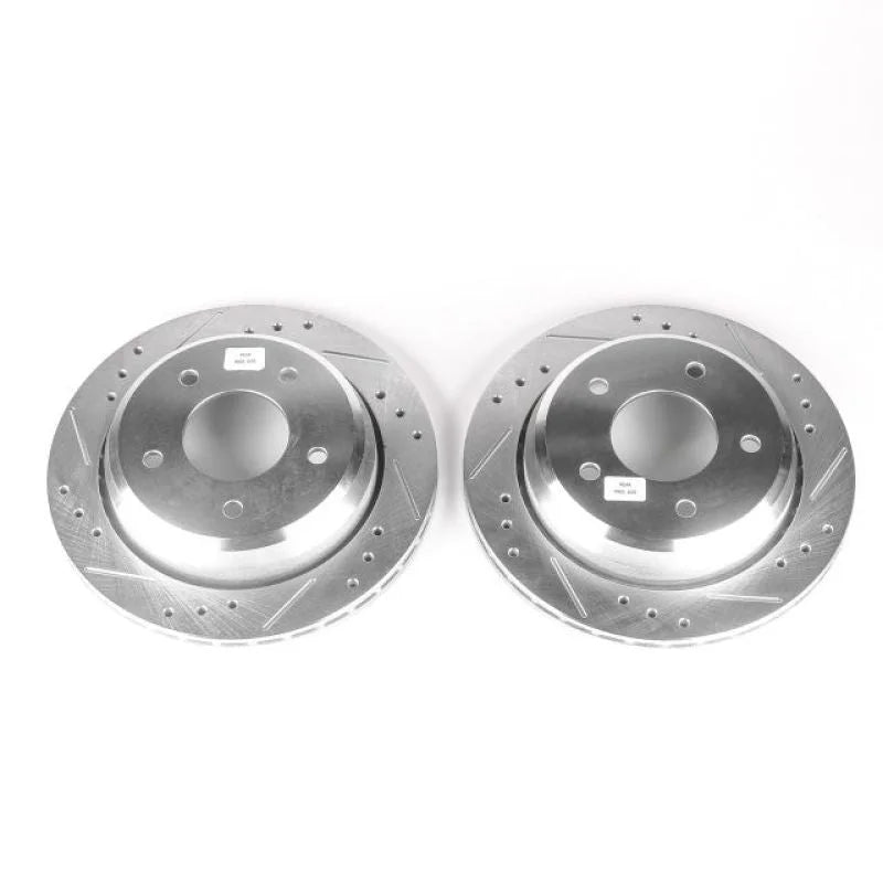 Power Stop Rear Evolution Drilled & Slotted Rotors - Pair fits 1994-1996 Chevrolet Caprice / Impala - Main Product View