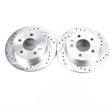 Load image into Gallery viewer, Power Stop Rear Evolution Drilled &amp; Slotted Rotors - Pair fits 1994-2004 Ford Mustang - Main Product View