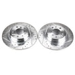Load image into Gallery viewer, Power Stop Rear Evolution Drilled &amp; Slotted Rotors - Main Product View