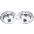 Load image into Gallery viewer, Power Stop Rear Evolution Drilled &amp; Slotted Rotors - Main Product View