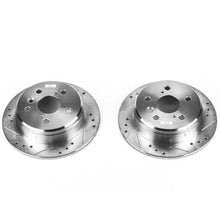 Load image into Gallery viewer, Power Stop Rear Evolution Drilled &amp; Slotted Rotors - Main Product View
