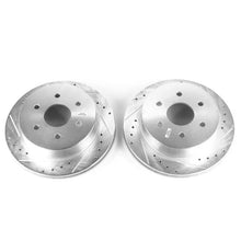 Load image into Gallery viewer, Power Stop Rear Evolution Drilled &amp; Slotted Rotors - Main Product View