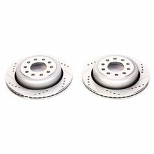 Load image into Gallery viewer, Power Stop Rear Evolution Drilled &amp; Slotted Rotors - Pair fits 2003-2011 Lincoln Town Car - Main Product View