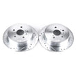 Load image into Gallery viewer, Power Stop Rear Evolution Drilled &amp; Slotted Rotors - Pair fits 2004-2010 Toyota Sienna - Main Product View