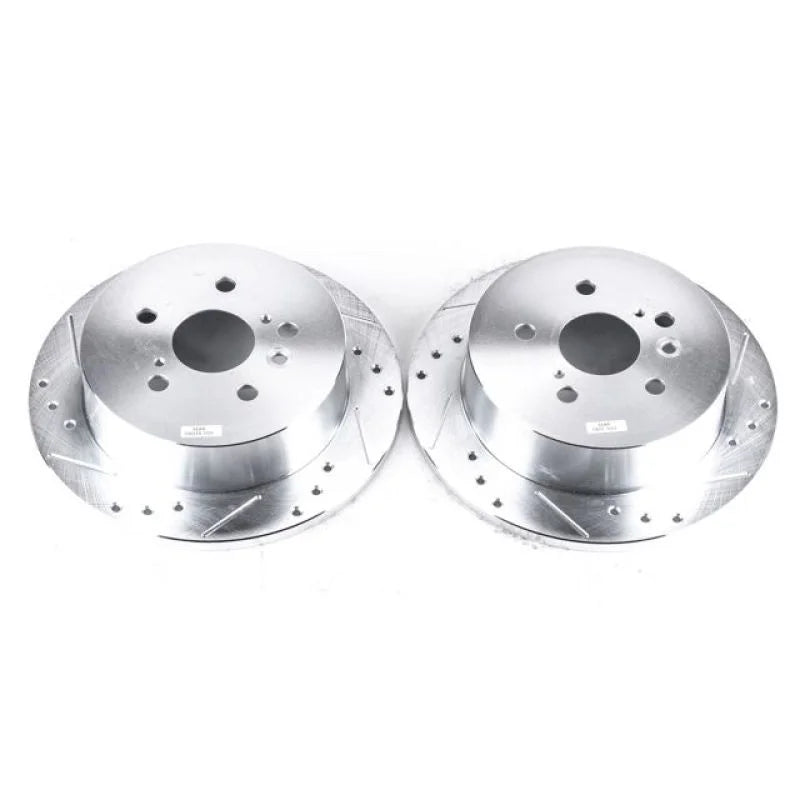 Power Stop Rear Evolution Drilled & Slotted Rotors - Pair fits 2004-2010 Toyota Sienna - Main Product View