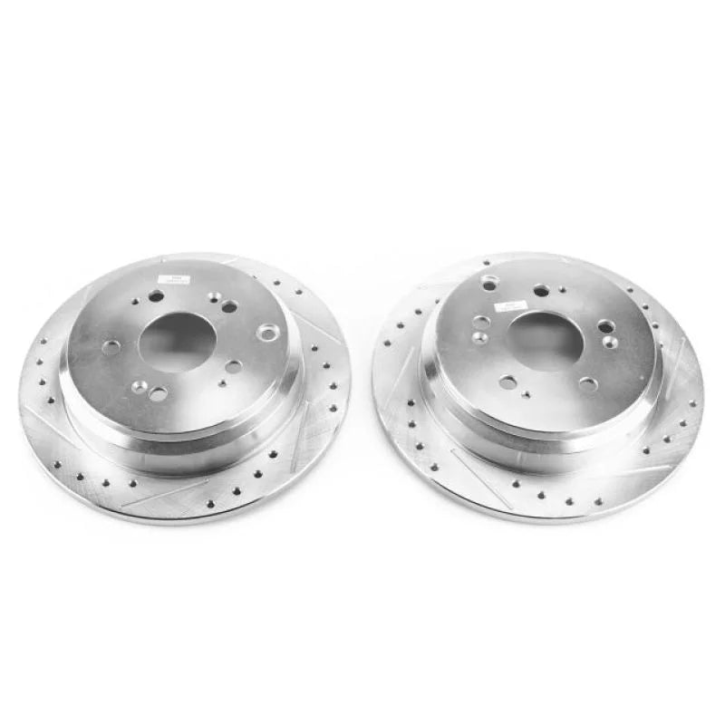 Power Stop Rear Evolution Drilled & Slotted Rotors - Pair fits 2005-2010 Honda Odyssey EX - Main Product View