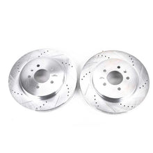 Load image into Gallery viewer, Power Stop Rear Evolution Drilled &amp; Slotted Rotors - Pair fits 2005-2011 Cadillac CTS / STS - Main Product View