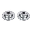 Load image into Gallery viewer, Power Stop Rear Evolution Drilled &amp; Slotted Rotors - Main Product View