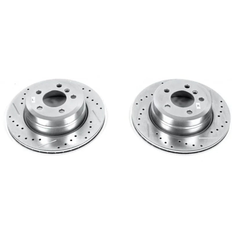 Power Stop Rear Evolution Drilled & Slotted Rotors - Pair fits 2007-2019 BMW X5 / X6 - Main Product View